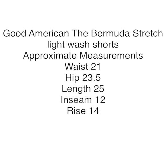 Good American Shorts Size 22 Women's Blue Light Wash Regular Fit Stretch Bermuda - Picture 7 of 13